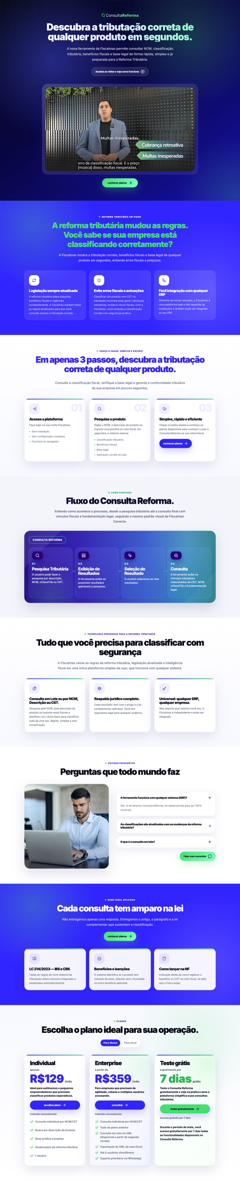 Página Consulta Reforma — consulta tributária