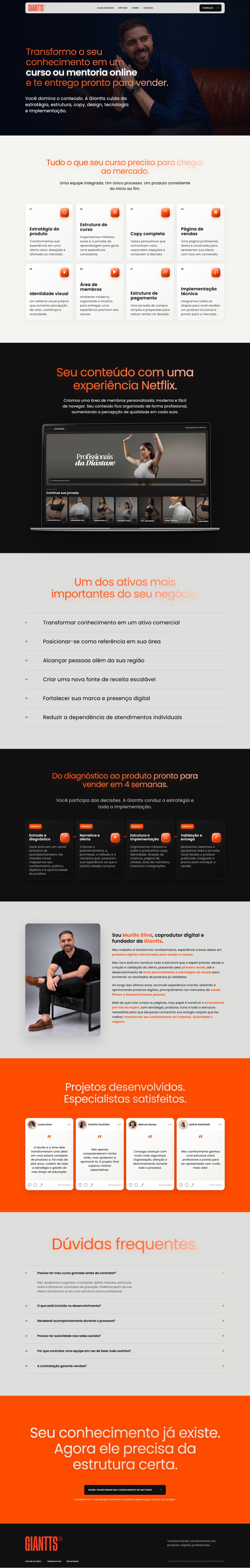 Landing page Giantts — curso e mentoria online